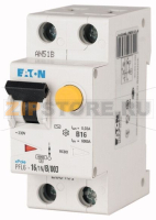 Выключатель автоматический дифференциальный 40/0,03А (AC), 1+N полюсов Eaton PFL6-40/1N/B/003