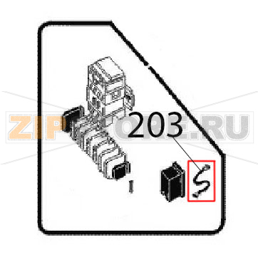 Cable &quot;HF&quot; 150 mm Angelo Po FC241G Cable "HF" 150 mm Angelo Po FC241GЗапчасть на деталировке под номером: 203