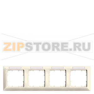 DELTA LINE ЭЛЕКТРИЧЕСКИЙ БЕЛЫЙ РАМКА  4-МЕСТНАЯ 293X80MM ГОРИЗОНТАЛЬНАЯ С ПОЛЕМ ДЛЯ НАДПИСИ Siemens 5TG2584-1 
