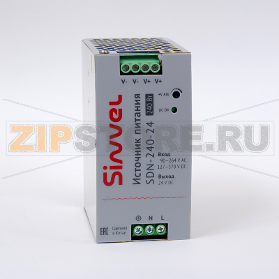 Блок питания 240 Вт, 90-264 В/AC, 127-370 В/DC, металлический корпус Sinvel SDN-240-24 