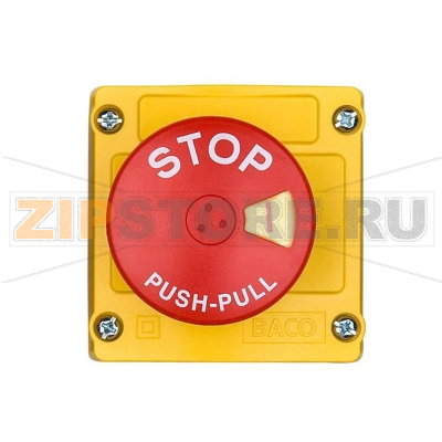 Кнопка аварийной остановки в корпусе 240 В/AC, 2.5 А, IP66, 1 шт Baco LBX130112 