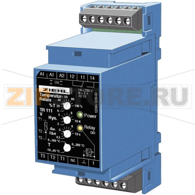 Регулятор температурный, от -10 до +200°C, 58x35x90 мм, Pt100 Ziehl TR 111 