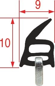 OVEN DOOR GASKET 590x320 mm 