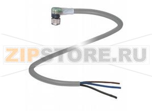 Кабель датчика-исполнительного устройства Female connector V31-WM-A2-20M-PUR Pepperl+Fuchs Описание оборудованияFemale connector, M8, LED