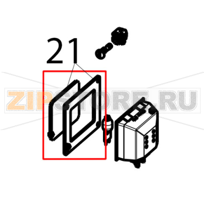 Gasket + lamp glass cover Tecnoinox GFB10DSL Gasket + lamp glass cover Tecnoinox GFB10DSLЗапчасть на деталировке под номером: 21
