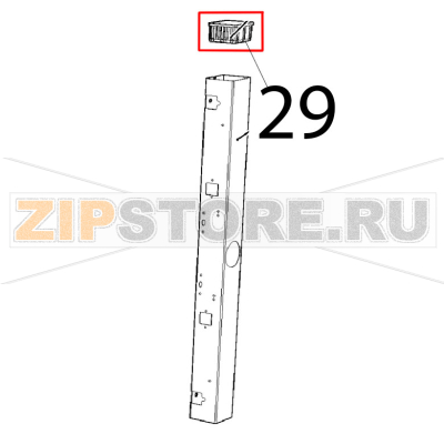 Door column blanking cap Unox XVC 205E Door column blanking cap Unox XVC 205EЗапчасть на деталировке под номером: 29