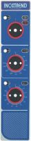 BLUE ANALOGIC PLATE WITH RED INDEX