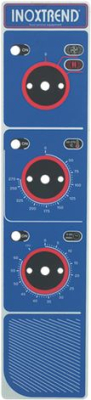 BLUE ANALOGIC PLATE WITH RED INDEX 