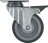 SWIVELLING CASTOR W/PLATE W/BRACKET
