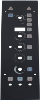 PLATE MECHANIC MADE OF GLASS / BLUE 