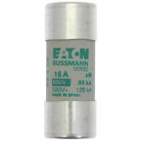 Предохранитель, 16 A, AC 690 В, 80 кА, 22x58 мм, aM, IEC Eaton CYLINDRICAL FUSE 22x58 16A AM 69