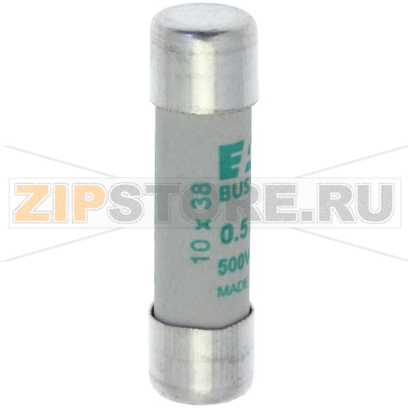 Предохранитель, 0.5 A, AC 500 В, 120 кА, 10x38 мм, aM, IEC Eaton CYLINDRICAL FUSE 10x38 0.5A AM 5 