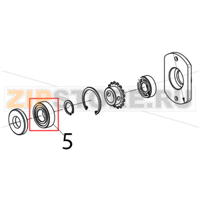 Cuscinetto 6004-2RS Fimar PF40E Cuscinetto 6004-2RS Fimar PF40EЗапчасть на деталировке под номером: 5