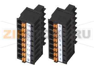 Аксессуар Plug for Ex e Modules LB9109.E.8.2 Pepperl+Fuchs General specificationsNumber of pins8Electrical specificationsRated voltage160 VRated current8 AMechanical specificationsCore cross-section0.14 ... 1.5 mm2HousingblackMassapprox. 5 gDimensions(W x H x D) 40.9 mm x 12.4 mm x 20.8 mmConstruction typespring terminalGeneral informationPacking unit2  item(s)