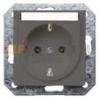 DELTA I-SYSTEM ЧЕРНЫЙ МЕТАЛЛИК РОЗЕТКА SCHUKO 10A DC/16А AC 250В C ЗАЩИТНЫМ КОНТАКТОМ  C ОТКИДЫВАЮЩЕЙСЯ КРЫШКОЙ C БЕЗРЕЗЬБОВЫМИ КОНТАКТНЫМИ ЗАЖИМАМИ И ПОЛЕМ ДЛЯ НАДПИСИ ЭЛ.-МЕХ.ЧАСТЬ Siemens 5UB1923