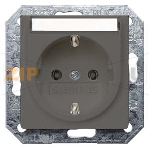 DELTA I-SYSTEM ЧЕРНЫЙ МЕТАЛЛИК РОЗЕТКА SCHUKO 10A DC/16А AC 250В C ЗАЩИТНЫМ КОНТАКТОМ  C ОТКИДЫВАЮЩЕЙСЯ КРЫШКОЙ C БЕЗРЕЗЬБОВЫМИ КОНТАКТНЫМИ ЗАЖИМАМИ И ПОЛЕМ ДЛЯ НАДПИСИ ЭЛ.-МЕХ.ЧАСТЬ Siemens 5UB1923 