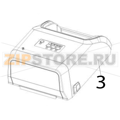 Cover assembly for white healthcare models (includes media window) Zebra ZD421 Thermal Transfer Cover assembly for white healthcare models (includes media window) Zebra ZD421 Thermal TransferЗапчасть на деталировке под номером: 3
