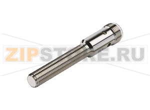 Индуктивный датчик Inductive sensor NRB2-8GH40-E2-V1 Pepperl+Fuchs General specificationsSwitching functionNormally open (NO)Output typePNPRated operating distance2 mmInstallationflushOutput polarityDCAssured operating distance0 ... 1.62 mmReduction factor rAl 1Reduction factor rCu 1Reduction factor r304 1Reduction factor rSt37 1Nominal ratingsOperating voltage10 ... 30 V DCSwitching frequency0 ... 4000 HzHysteresistyp. 5  %Reverse polarity protectionreverse polarity protectedShort-circuit protectionpulsingVoltage drop&le 2.5 VOperating current0 ... 200 mAOff-state current0 ... 0.5 mA typ. 0.1 &microA at 25 °CNo-load supply current&le 15 mAConstant magnetic field200 mTAlternating magnetic field200 mTSwitching state indicatorMultihole-LED, yellowFunctional safety related parametersMTTFd1010.5 aMission Time (TM)20 aDiagnostic Coverage (DC)0 %Approvals and certificatesUL approvalcULus Listed, General Purpose, Class 2 Power SourceCCC approvalCCC approval / marking not required for products rated &le36 VAmbient conditionsAmbient temperature-25 ... 85 °C (-13 ... 185 °F)Storage temperature-40 ... 100 °C (-40 ... 212 °F)Mechanical specificationsConnection typeConnector M12 x 1 , 3-pinHousing materialstainless steel 1.4404 / AISI 316LSensing faceLCP, (conforms with FDA)Housing diameter8 mmDegree of protectionIP67