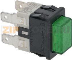 BIPOLAR SWITCH GREEN 16A 250V 