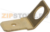 FASTON PIEGATO 45° 6,3X0,8 OTTONE