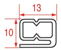 ЧЕРНЫЙ УПЛОТНИТЕЛЬ 13Х10 ММ - 6 М