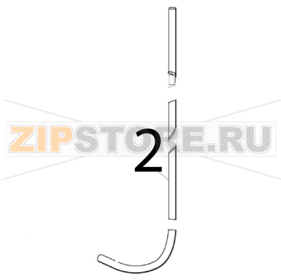 Tube 16x10 Scotsman AC 86 Tube 16x10 Scotsman AC 86Запчасть на деталировке под номером: 2