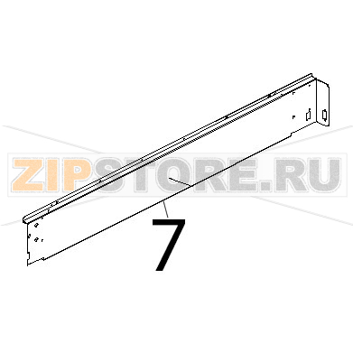 Profilo inf. inox facciata muffola Unox XB 403G Profilo inf. inox facciata muffola Unox XB 403GЗапчасть на деталировке под номером: 7