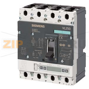 АВТОМАТИЧЕСКИЙ ВЫКЛЮЧАТЕЛЬ  VL 250H HIGH SWITCHING CAPACITY ICU=70KA / 415 V AC 4 ПОЛЮСА, ЗАЩИТА ЭЛЕКТРОУСТАНОВОК РАСЦЕПИТЕЛЬ LCD ETU40, LI/LS/LSI IN=200A, RATED CURRENT IR=80-200A, OVERLOAD ISD=1,5TO10XIR, II=11XIN SHORT-CIRCUIT N PROTECTED WITHOUT AUXIL 