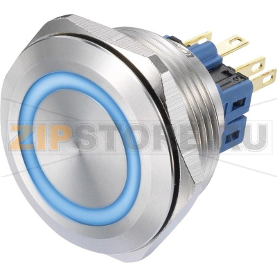 Кнопка 250 В/AC, 3 А, 1 x вкл/вкл, без фиксации, IP65, 1 шт TRU Components GQ30-11E/B/12V 