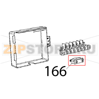Wire clamp FV 268, RO and fixing screws Unox XB 895 Wire clamp FV 268, RO and fixing screws Unox XB 895Запчасть на деталировке под номером: 166