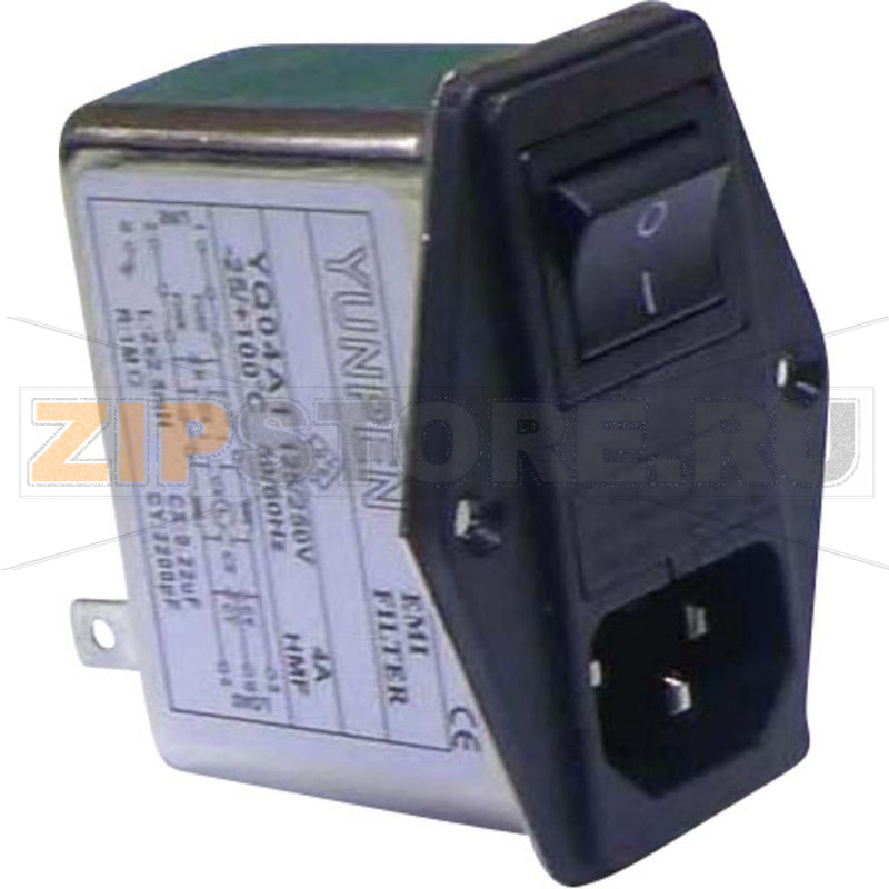 Фильтр сетевой 250 В/AC, 4 A, 2.5 мГн, 68x52.5x61 мм, 1 шт Yunpen YQ04A1 