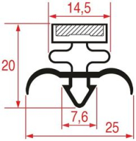 SNAP-IN GASKET 8171  - 2500 mm
