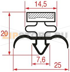 SNAP-IN GASKET 8171  - 2500 mm 