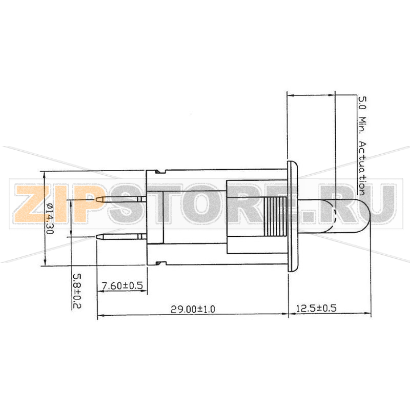 Кнопка 250 В/AC, 10 A, 1 x выкл/вкл, без фиксации, 1 шт TRU Components TC-R13-918 