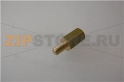 DISTANZIALE OTTONE 16 mm M6 FORATO M4 