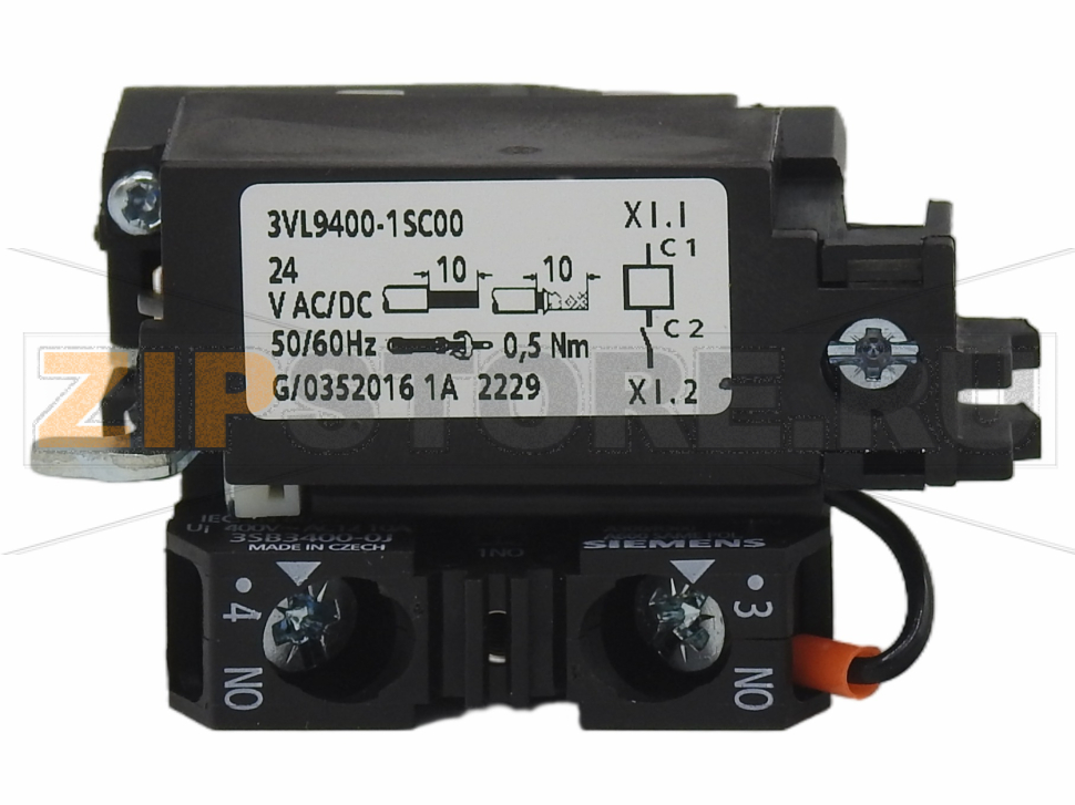 Независимый расцепитель 24 В/DC для VL160X, VL160, VL250, VL400 (только в правый отсек) Siemens 3VL9400-1SC00 