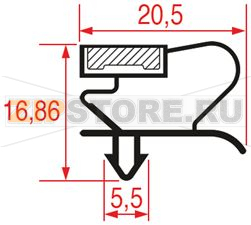 GUARNIZIONE AD INCASTRO 1568x670 mm 