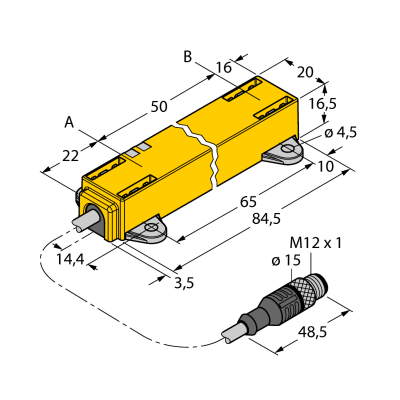 Индуктивный датчик линейного перемещения Turck LI50P1-Q17LM1-LIU5X2-0.3-RS5 