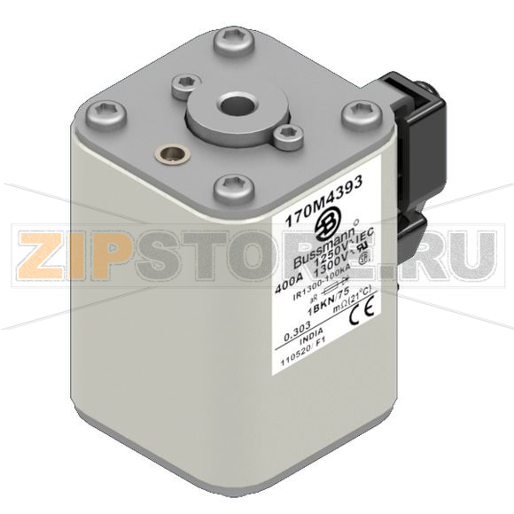 Предохранитель, 400 A, AC 1250 В, 100 кА, size 1, 53x69x74 мм, aR, IEC UL Eaton FUSE 400A 1250 