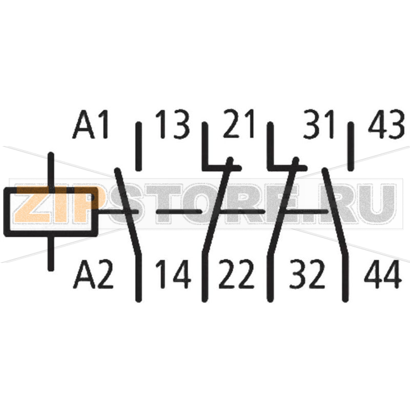 Контактор малой мощности 24 В/DC, 3 А: 1 шт Eaton DILER-22-G(24VDC) 