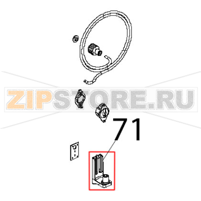 Staffa inferiore porta Unox XBC 404 Staffa inferiore porta Unox XBC 404Запчасть на деталировке под номером: 71