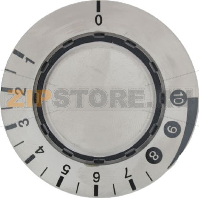 KNOB ø 54 mm 0-10 CHROMED/BLACK 