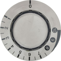 KNOB ø 54 mm 0-10 CHROMED/BLACK