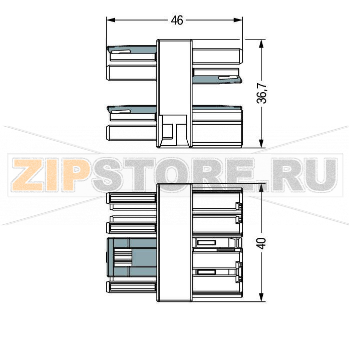 3-way distribution connector; 4-pole; Cod. B; 1 input; 3 outputs; pink Wago 770-1736 Protected against mismating and maintenance-freeAdditional variable coding is possible.Components can be clearly printed on and color-coded to meet custom requirements....