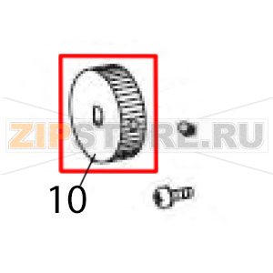 Platen pulley Zebra S600 Platen pulley Zebra S600Запчасть на деталировке под номером: 10