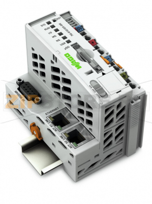 Контроллер PFC100; 2 x ETHERNET, RS-232/-485; Внешняя температура; светло-серые Wago 750-8102/025-000 The PFC100 Controller is a compact PLC for the modular WAGO I/O System. Besides network and fieldbus interfaces, the controller supports all digital, analog and specialty modules found within the 750/753 Series. Two ETHERNET interfaces and an integrated switch enable line topology wiring. An integrated Webserver provides user configuration options, while displaying PFC100 status information.Besides the processing industry and building automation, typical applications for the PFC100 include standard machinery and equipment control (e.g., packaging, bottling and manufacturing systems, as well as textile, metal and wood processing machines).Programming per IEC 61131-3Programmable via e!COCKPIT Direct connection of WAGO I/O Modules2 x ETHERNET (configurable), RS-232/485Linux 3.18 operating system with RT?Preempt patch Configuration via e!COCKPIT or Web-Based Management interface Maintenance-free...
