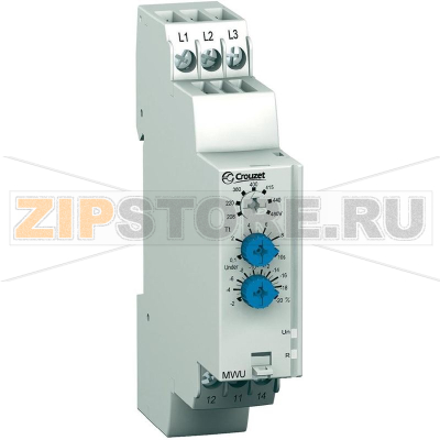 Реле контроля фаз 208-480 В/AC, 1 шт Crouzet MWU 