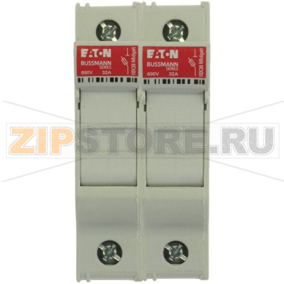 Держатель предохранителя, 32 A, AC 690 В, 10x38 мм, 2P, UL, IEC Eaton 2Pole 30A 600V MFH For 10X3 
