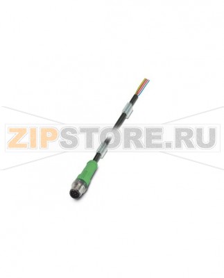 Кабель для датчика / исполнительного элемента Phoenix Contact SAC-8P-M12MS/ 0,2-PUR 8-полюсн., PUR без галогенов, темно-серый RAL 7021, Штекеры прямое M12, А-кодирование, к свободный конец, Длина кабеля: 0,2 м.Минимальный заказ: 50 шт.Упаковка: 5 шт.