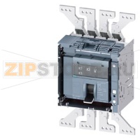 draw-out molded case circuit breaker w. handle with guide frame and PSS frame 1600; 4AUX and trip alarm switch S24; Icu "H" Icu=85kA @ 415V, 4-pole, left ETU320, LI, In=1000A rotary coding switch Ir=400...1000A Ii=1.5...15 x In N conductor protec. adjusta